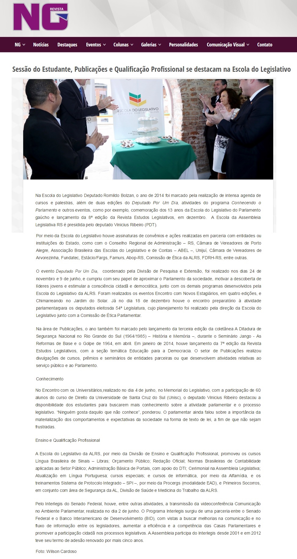 Parceria Escola do Legislativo
